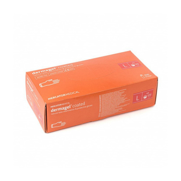 Manusi nepudrate latex Dermagel 100 bucati
