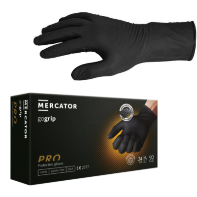 Manusi nitril GOGRIP negre cutie 100 bucati