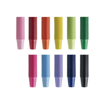 Pahare unica folosinta colorate set 100 bucăți Euronda