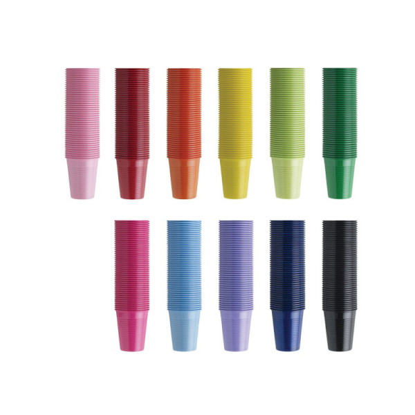 Pahare unica folosinta colorate set 100 bucăți Euronda