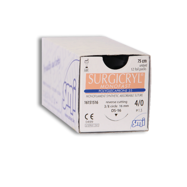 Surgicryl Monofast PCG25 fir resorbabil 4/0 cutie 12 bucati SMI