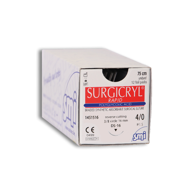 Surgicryl PGA fir rapid resorbabil 4/0 cutie 12 bucati SMI