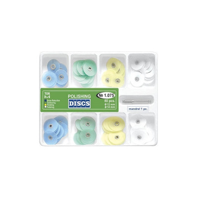 Discuri finisare kit 80 bucati+ mandrina 12 mm 1.075 TOR VM