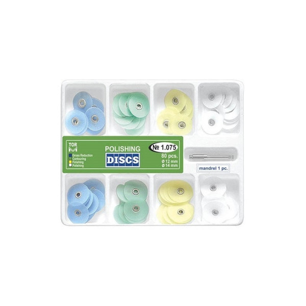 Discuri finisare kit 80 bucati+ mandrina 12 mm 1.075 TOR VM