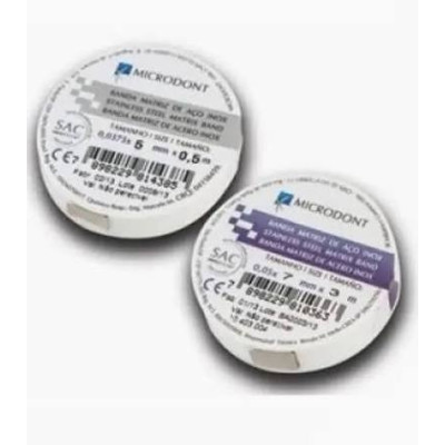 Banda matrice metalică inox rola 7mm x 0,05 mm x 5m Microdont