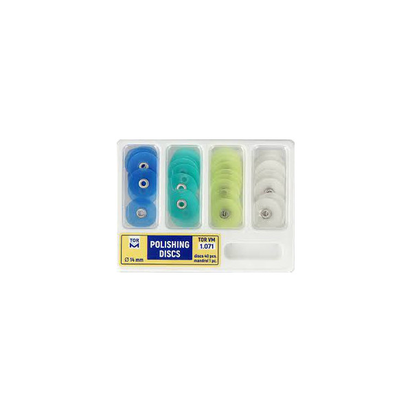 Discuri finisare kit 40 bucati + mandrina 14mm  1.071 TOR VM